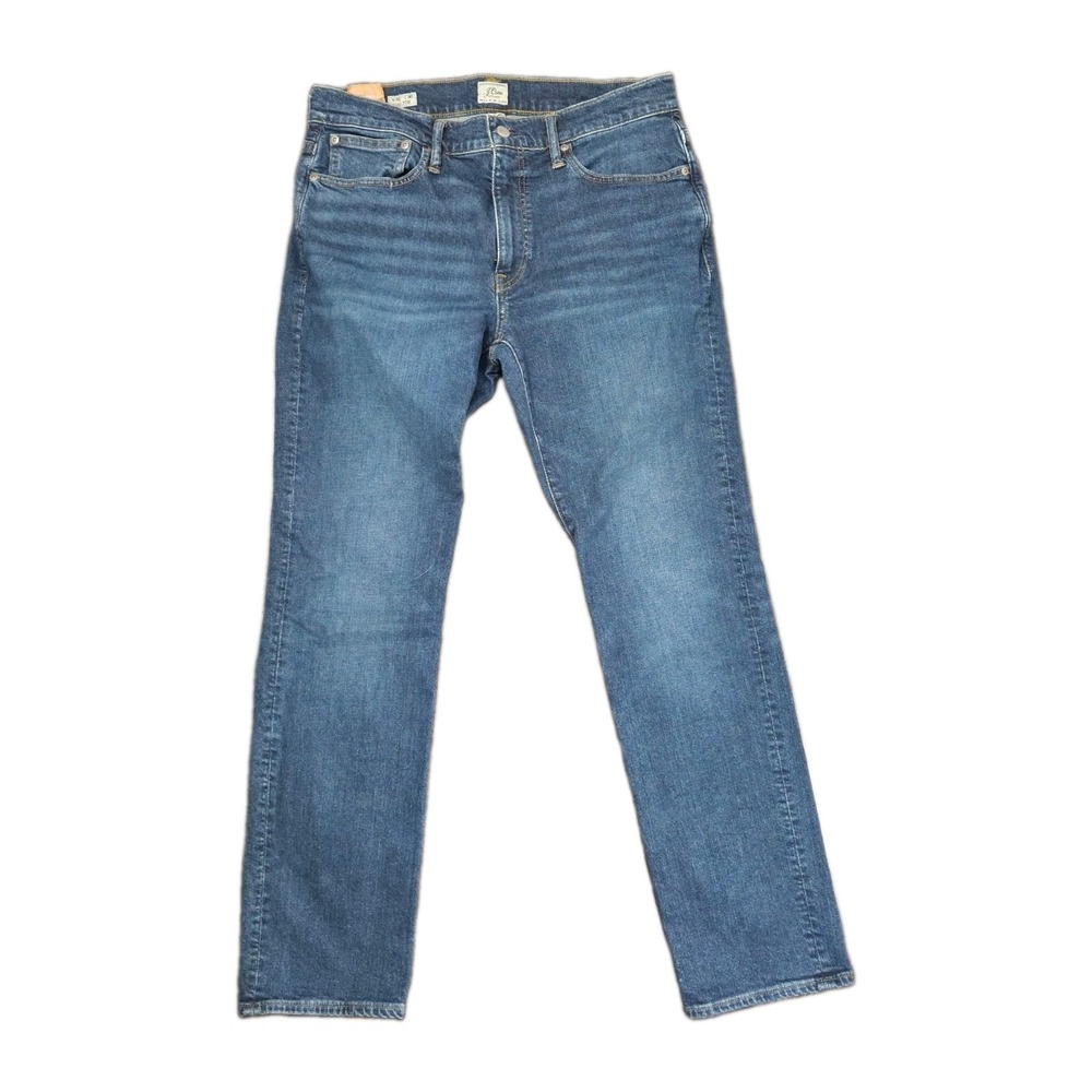 J Crew Mens 770 32×30 Fits 34×31 Straight Leg Med Wash Denim Jean Blue Stretch